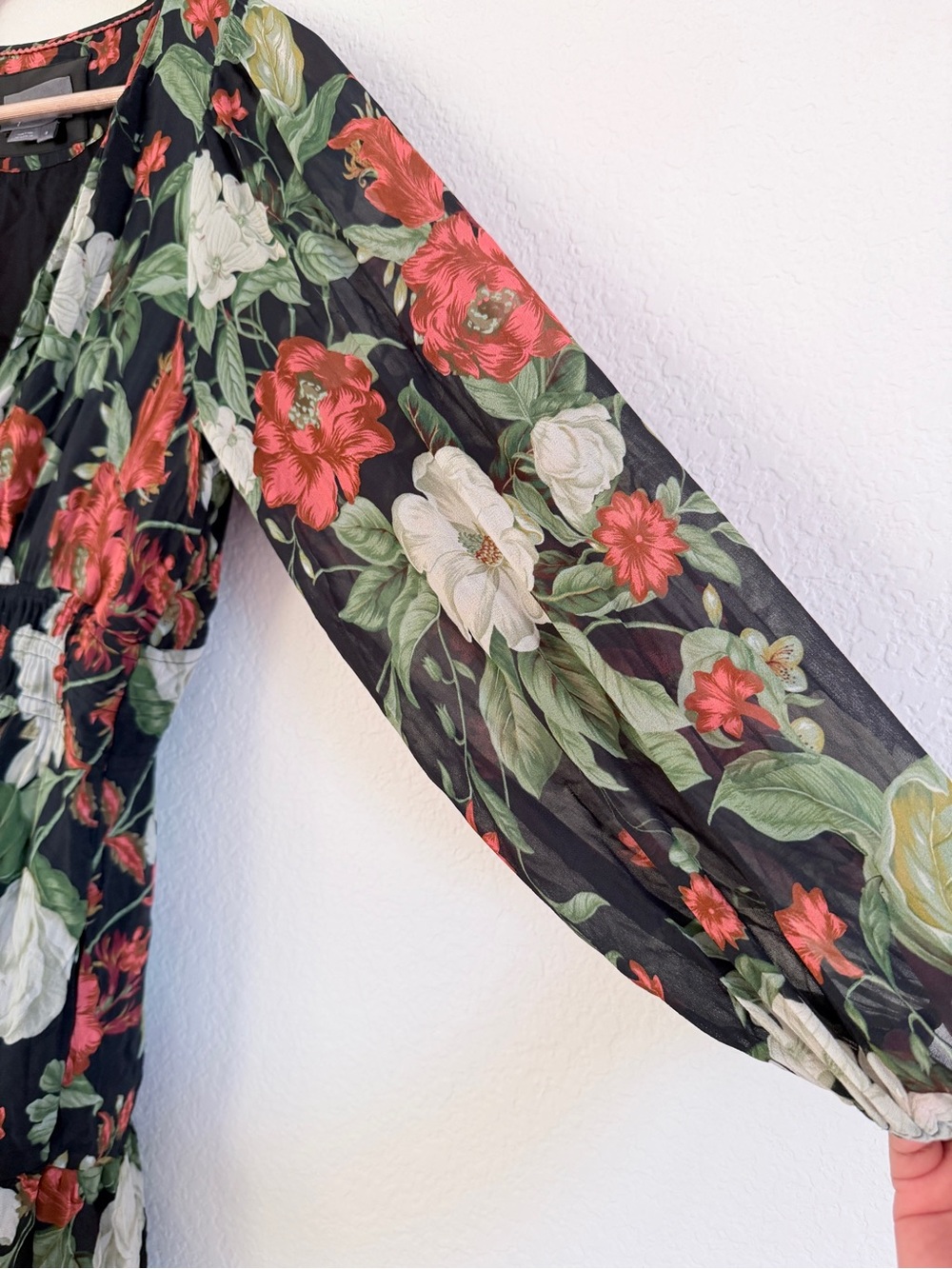 Anthropologie Somerset dress in Black Floral size small - Picture 7 of 15